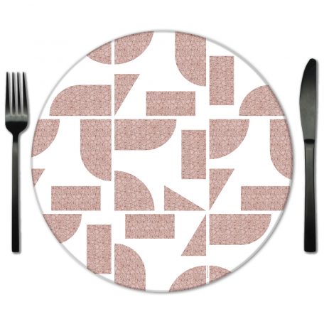 Pink Glass Placemat Rentals from Fabulous Events.