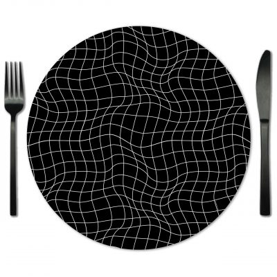 Rent Black Glass Placemats from Fabulous Events.