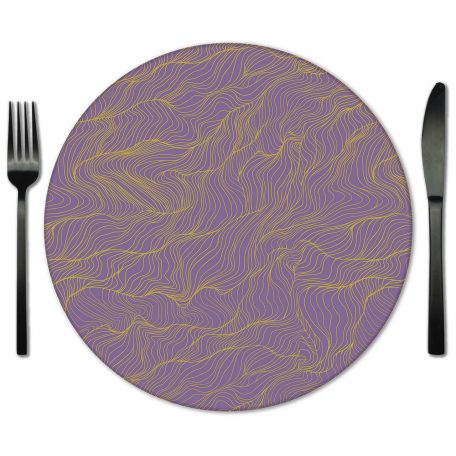 Lilac Glass Placemat Rentals from Fabulous Events.