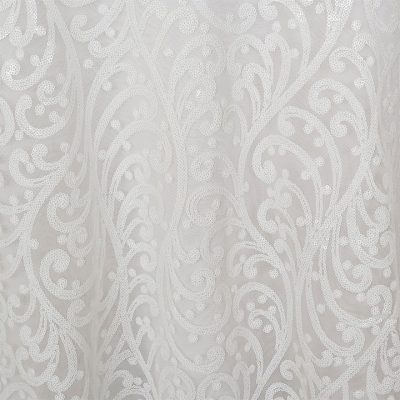 White Andora Sequins Overlay for Weddings and Showers