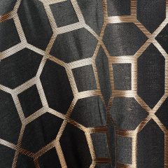 Ventura Black and Gold Table Linen Geometric