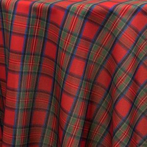 Red Tartan Plaid Linen Rental for Holidays and Events