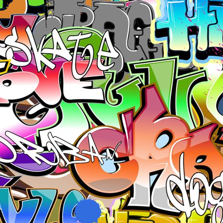 Rent our Graffiti print table linens and napkins for your special event.