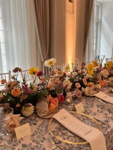 Blue Vintage Bella Table Linen Rentals