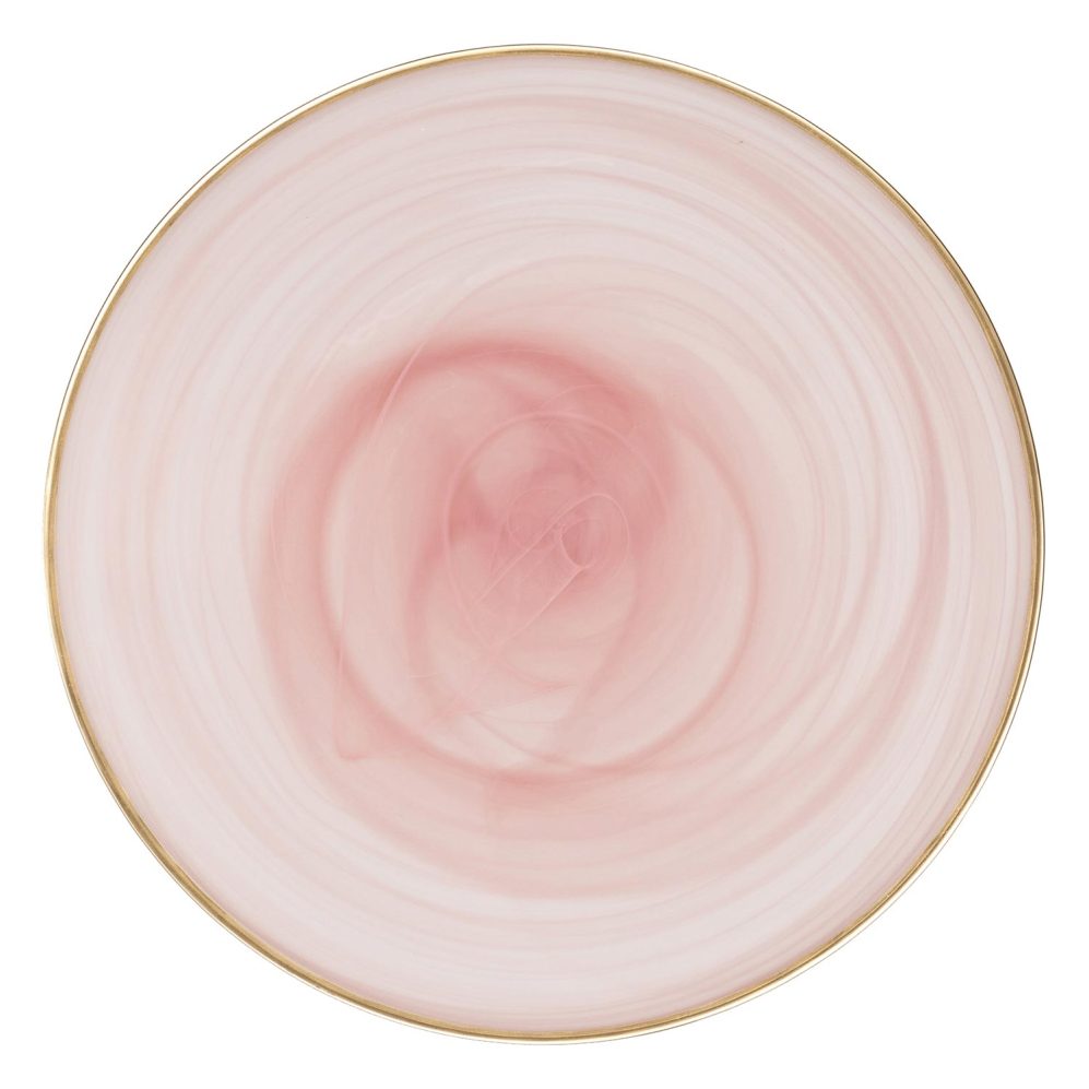Blush Alabaster Glass Charger