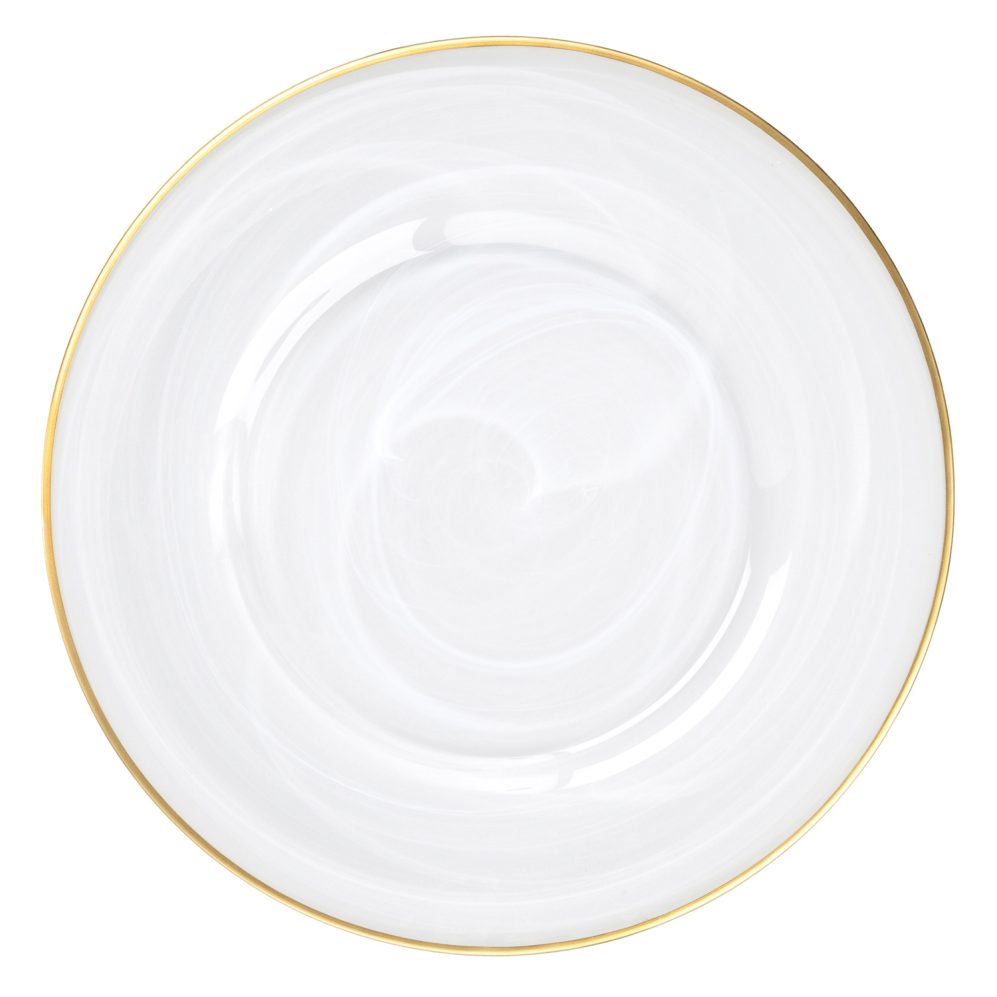 Milk Alabaster Glass Charger