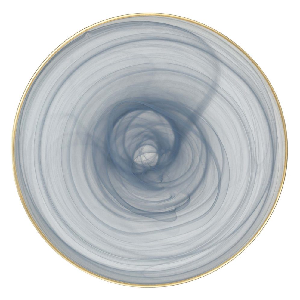 Slate Alabaster Glass Charger