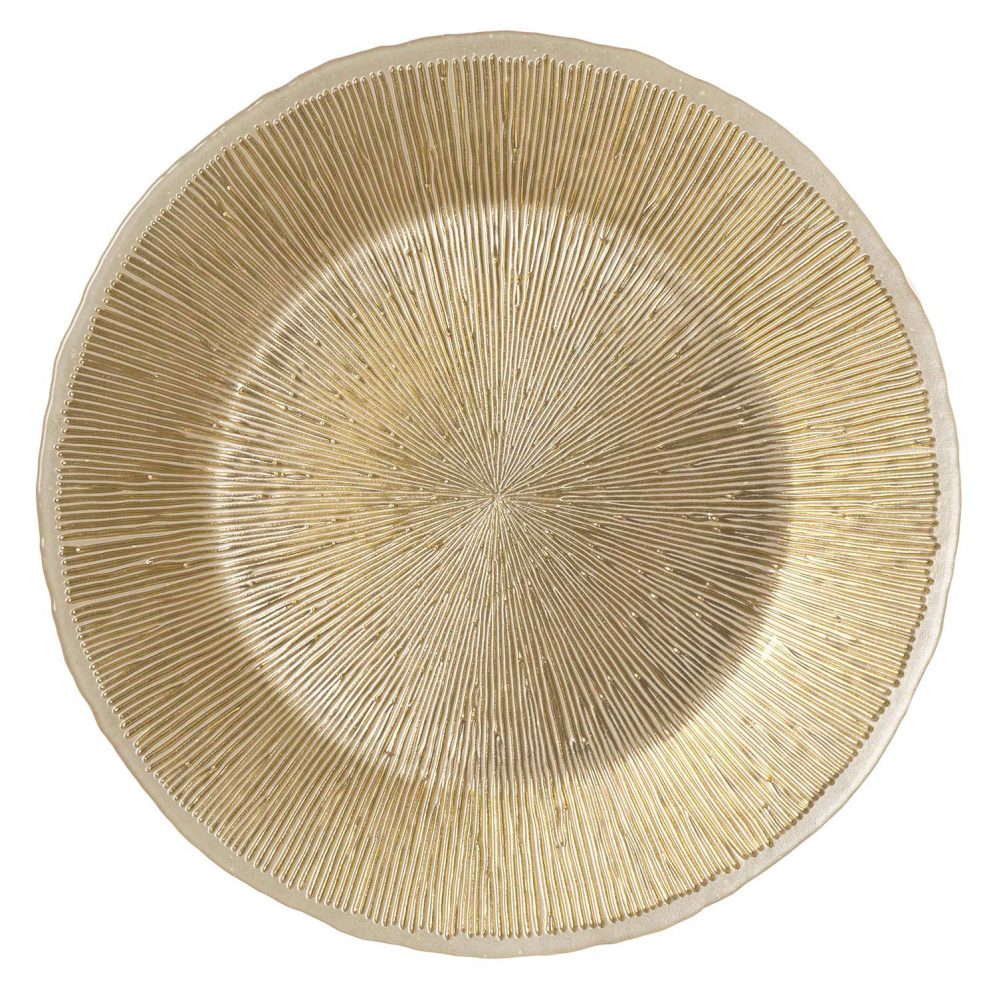 Gold Billow Glass Charger