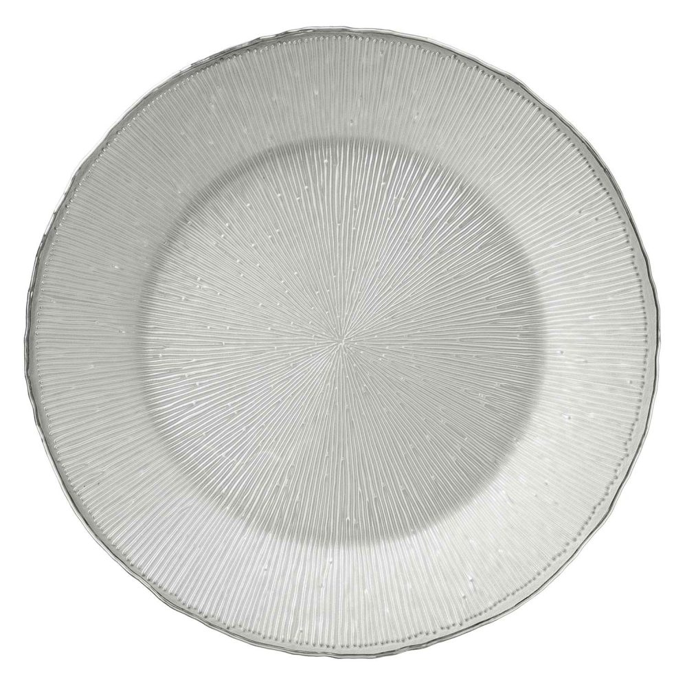 Silver Billow Glass Charger