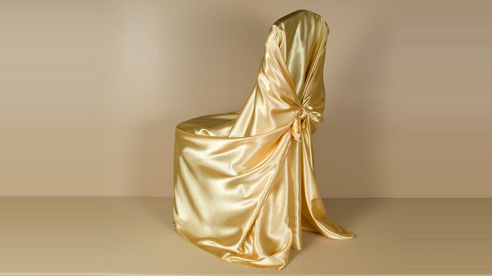 Gold Satin Pillowcase Chair Cover