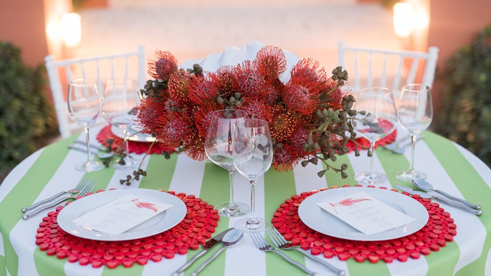 Red Beaded Placemat - Image 4
