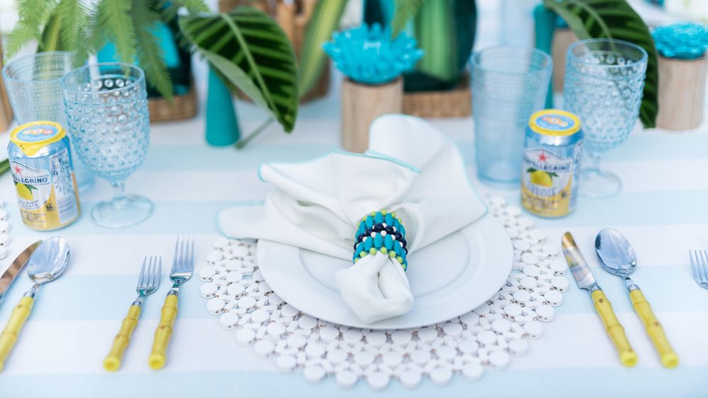White Beaded Placemat - Image 4