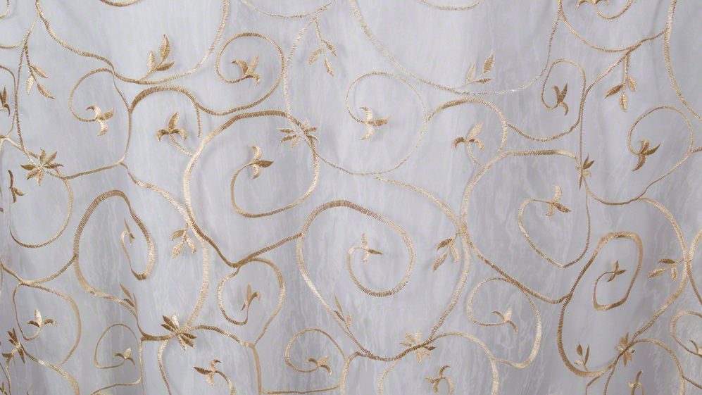 Champagne Embroidered Sheer