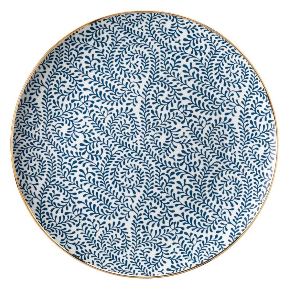Cobalt Ivy Glass Charger