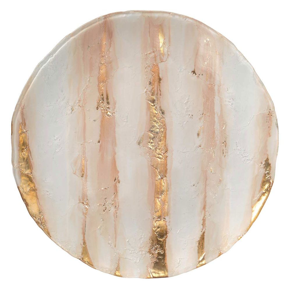 Goldstone Blush Glass Charger