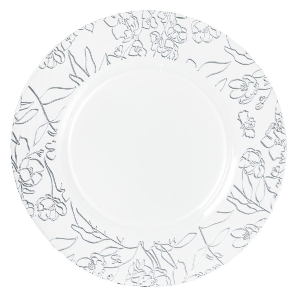 Silver Hellene Glass Charger