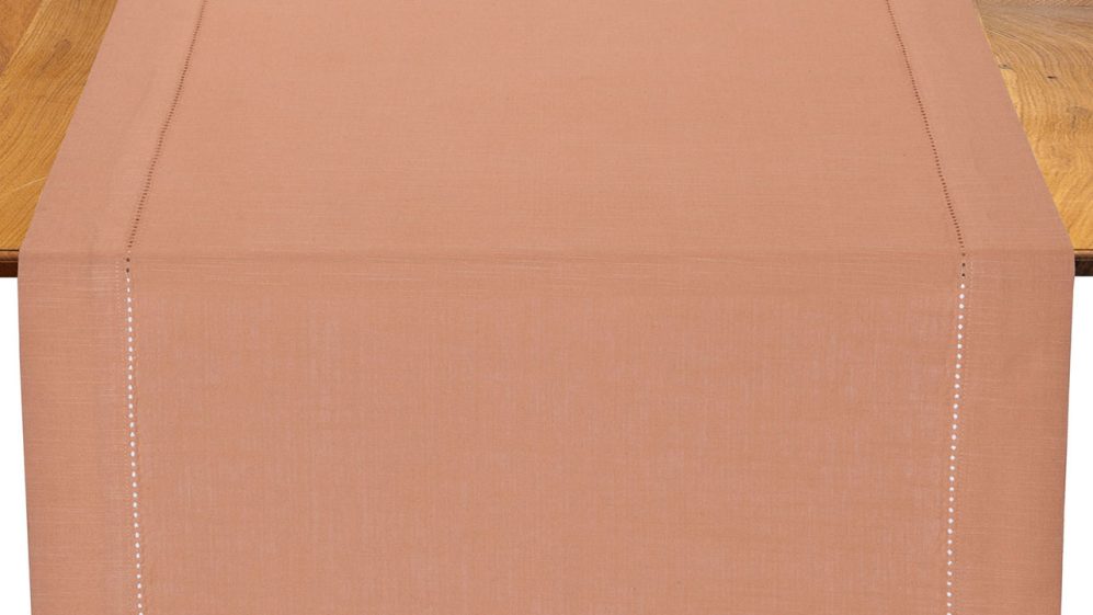 Persimmon Hemstitch Runner