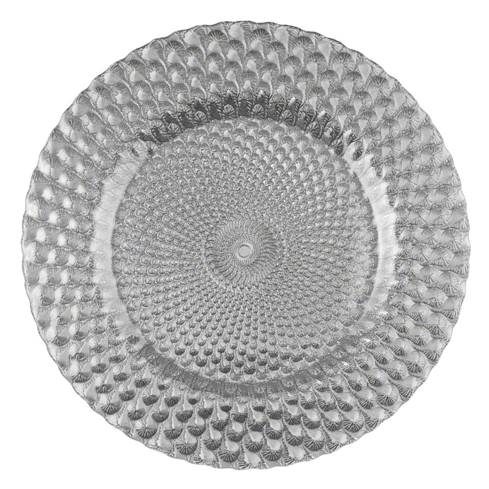 Luxe Silver Luster Glass Charger