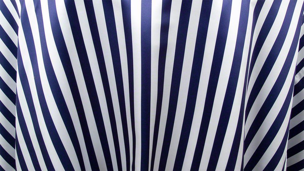 Navy w/White Stripe Satin