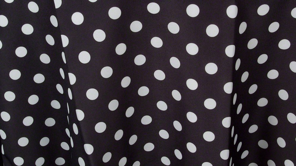 Black w/White Polka Dots