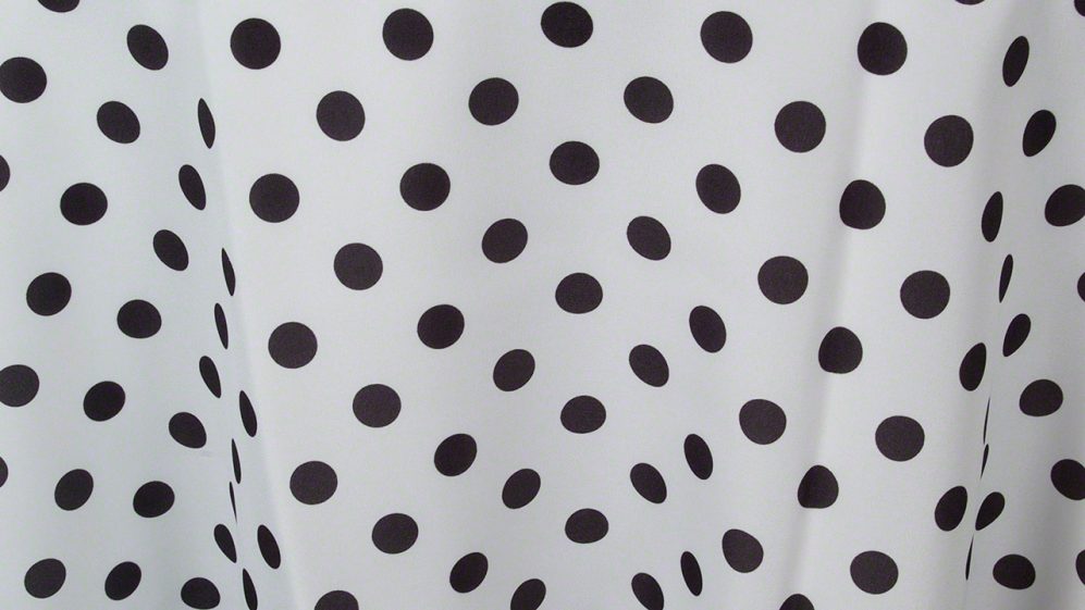 White w/Black Polka Dots