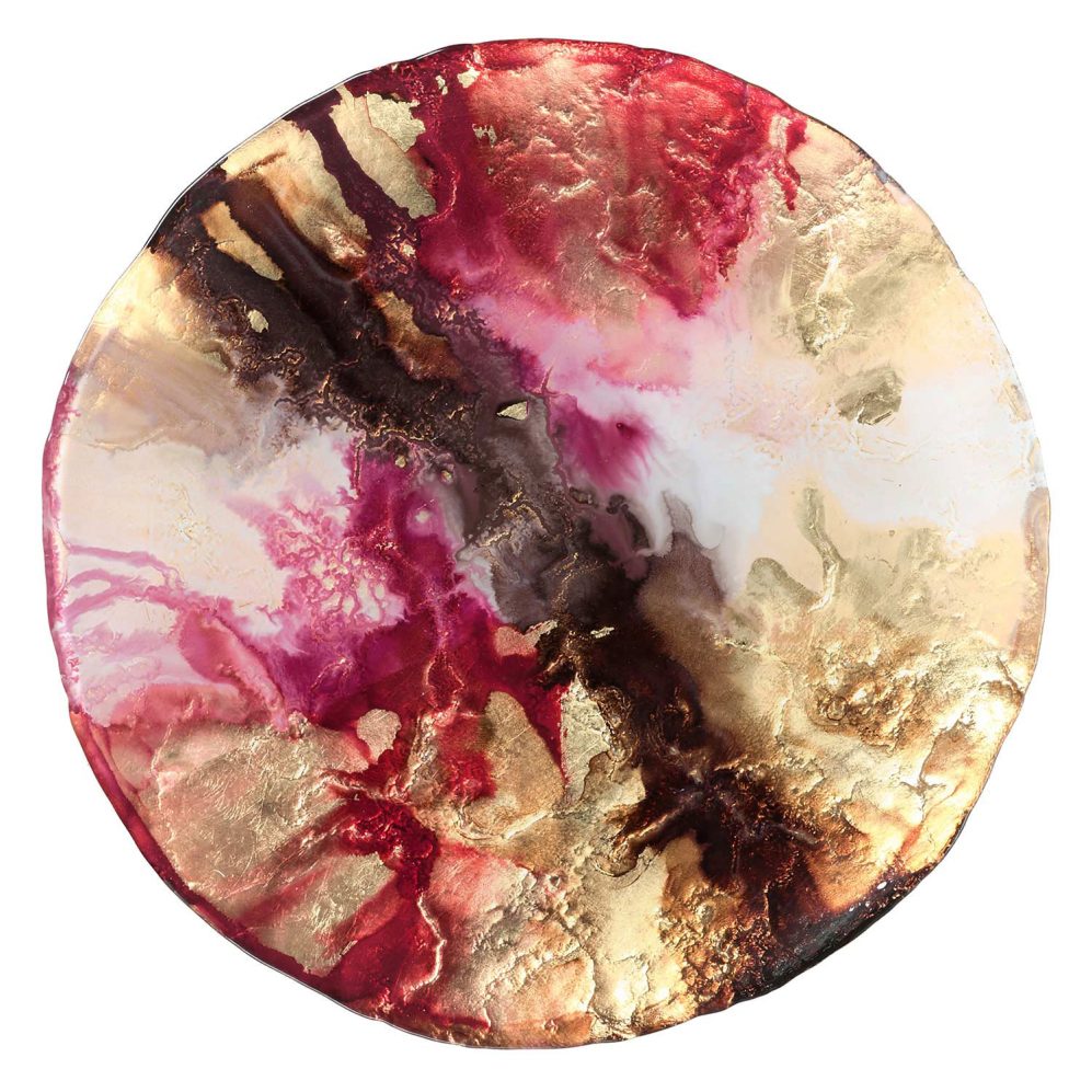 Scoria Garnet Glass Charger