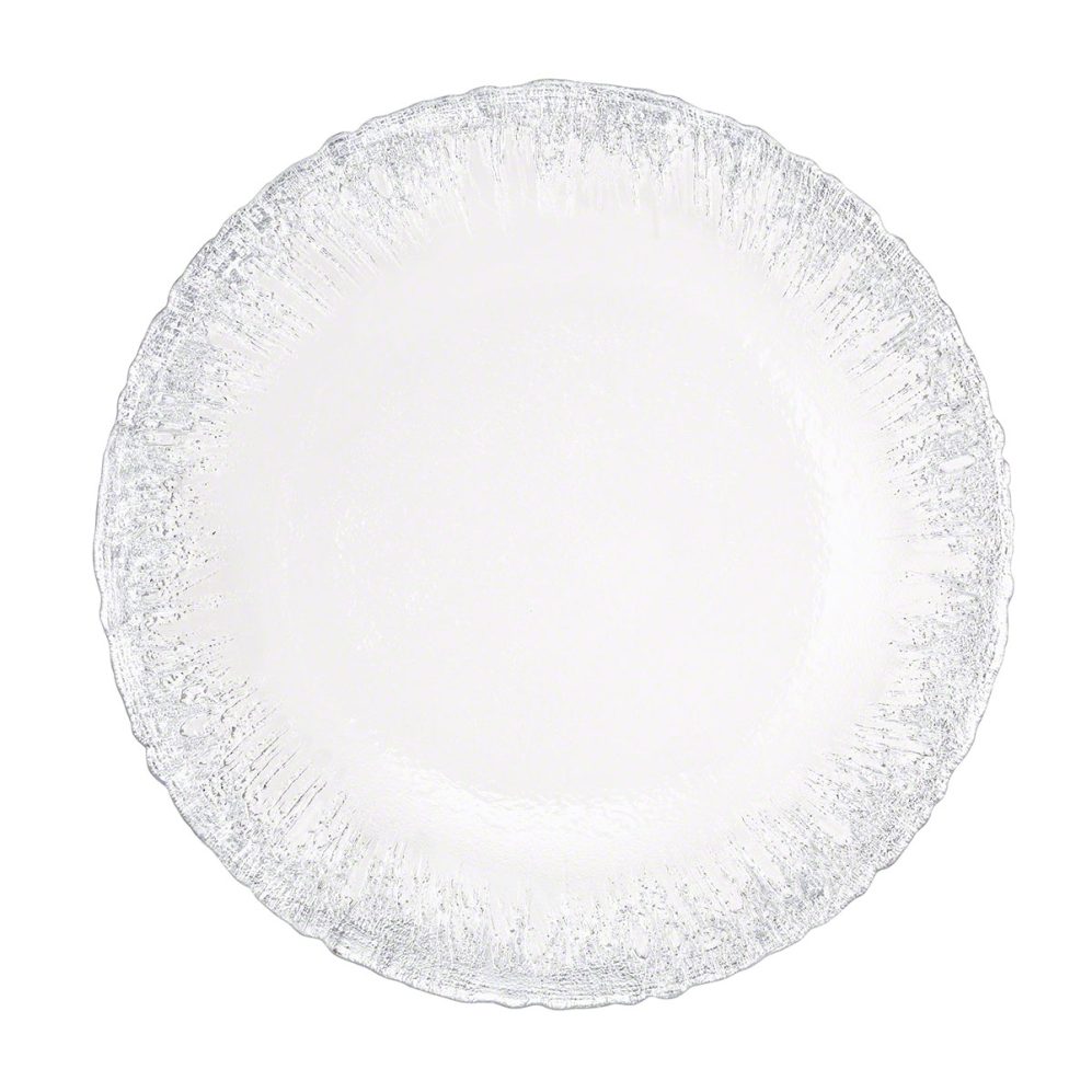 Silver Frost Glass Charger