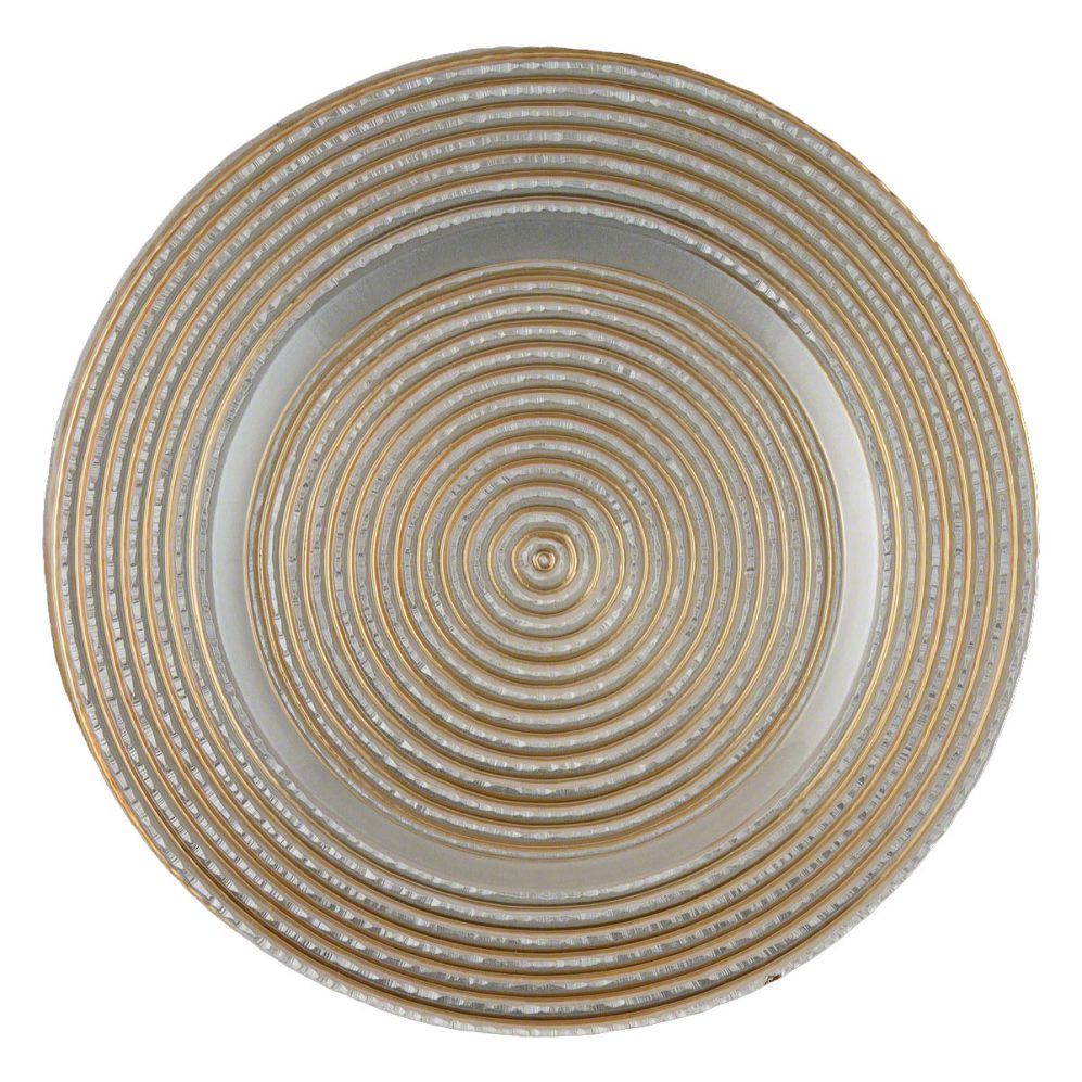 Starlight Gold Pearl Glass Charger