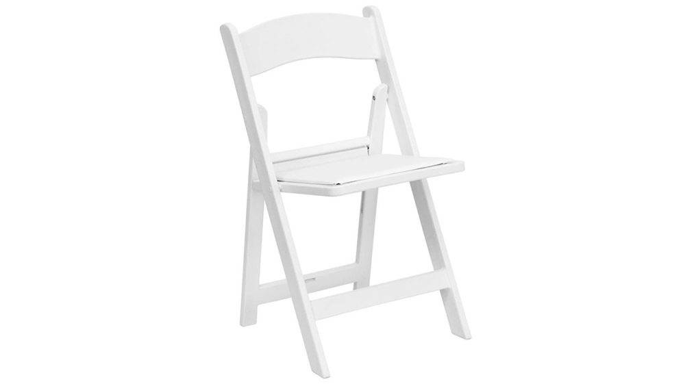 White Resin Folding Chair
