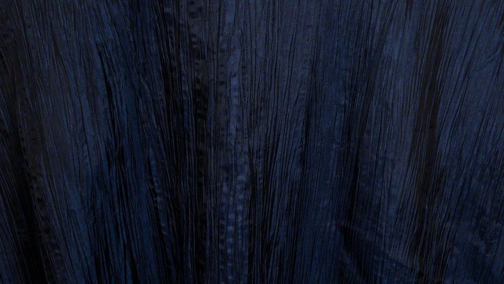 Midnight Blue Crinkle Taffeta