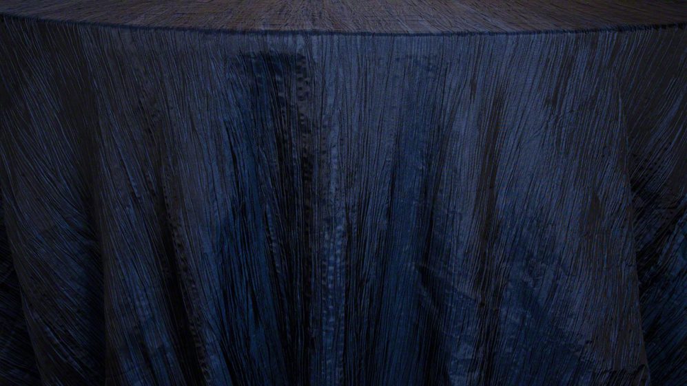 Midnight Blue Crinkle Taffeta - Image 2