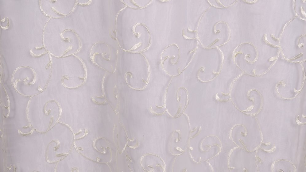 Ivory Embroidered Sheer