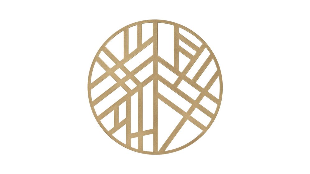 Gold Edge Metal Placemat