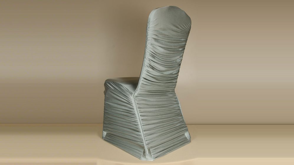 Silver Rouge Pleat Chair Cover