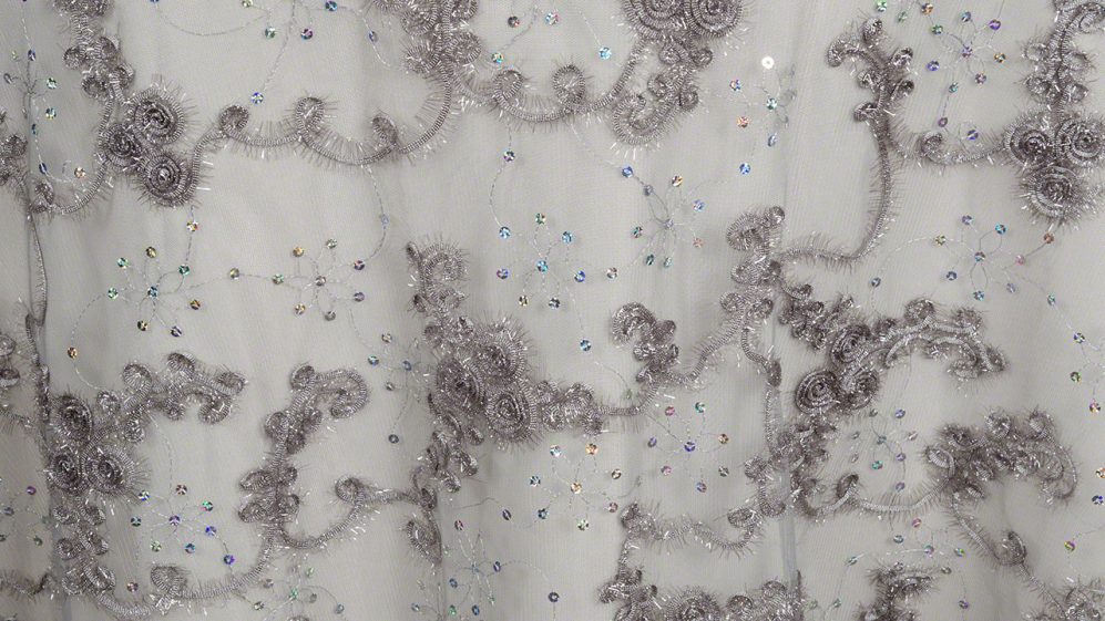 Charcoal Sequins Sheer
