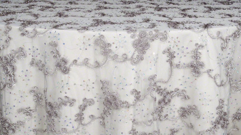 Charcoal Sequins Sheer - Image 2