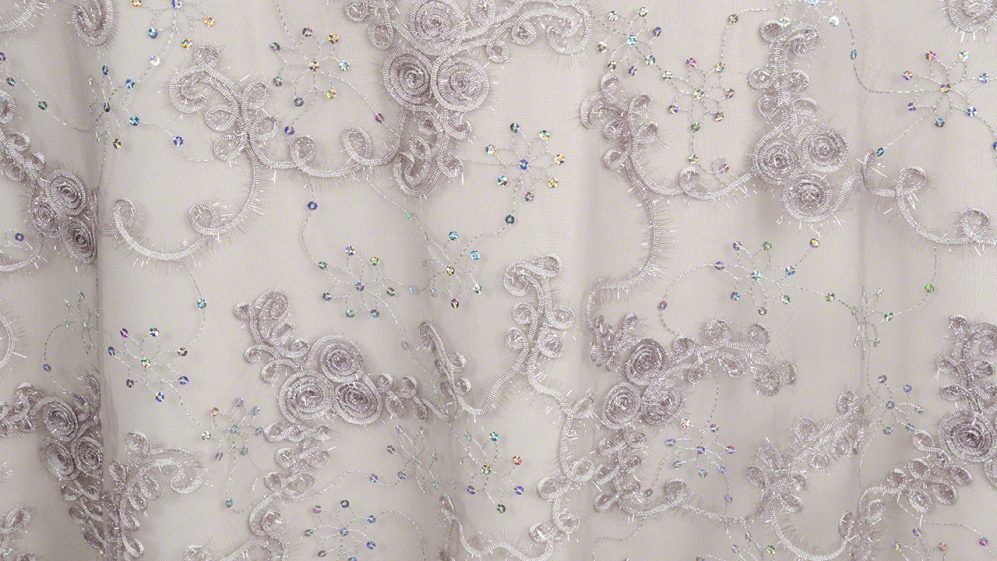 Silver Sequins Sheer