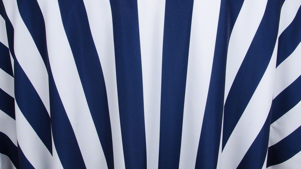 Navy w/White 3" Stripe
