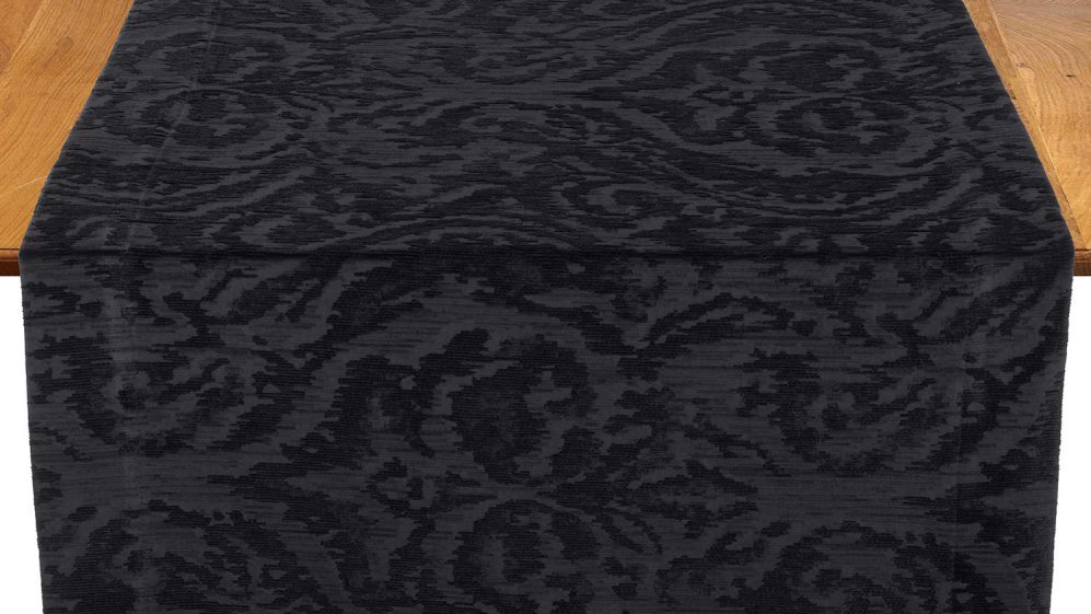 Black Celeste Table Runner