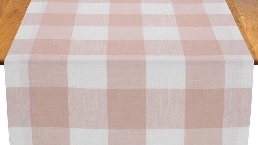 Lotus Buffalo Check Table Runner