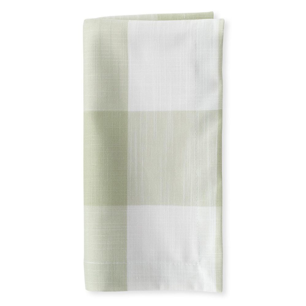 Sage Buffalo Check Dinner Napkin