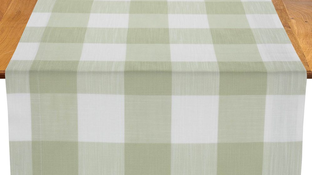 Sage Buffalo Check Table Runner